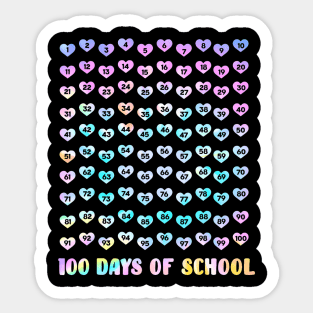 100Th Day Of School Teacher Tie Dye100 Days Math Numbers Sticker